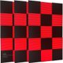MULTIPLE COLOURS AVAILABLE 48 x Acoustic Foam Wedges Wall Panels - 1" x 12" x 12" - Purple / Black - Sound Absorption for Studios 1" x 12" x 12" Image 4
