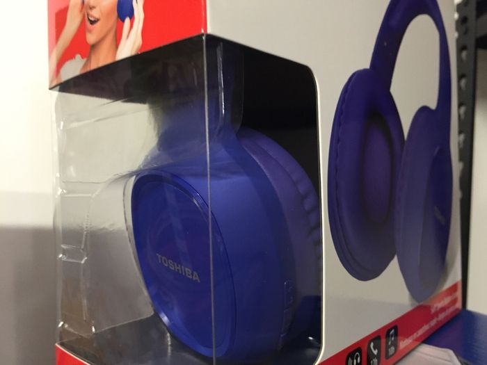 Blue Bluetooth Headphones Head Phones