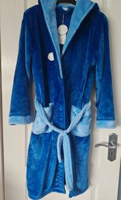 Plush Bathrobe with Shark Hood, 13 yrs