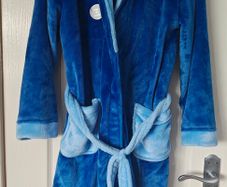 Plush Bathrobe with Shark Hood, 13 yrs