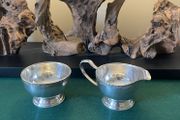 Vintage Viners Sheffield Silver Plate Sugar Bowl &amp; Cream jug