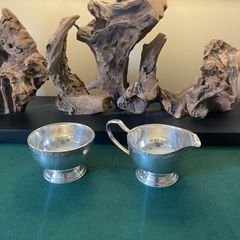 Vintage Viners Sheffield Silver Plate Sugar Bowl & Cream jug