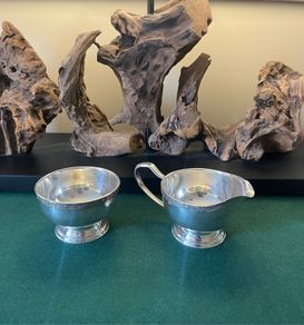 Vintage Viners Sheffield Silver Plate Sugar Bowl & Cream jug