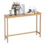 Slim Entryway Table, Narrow Sofa Table, 100cm Bamboo Hallway Table for Entryway, Living Room, Bedroom, Foyer, Natural Image 2