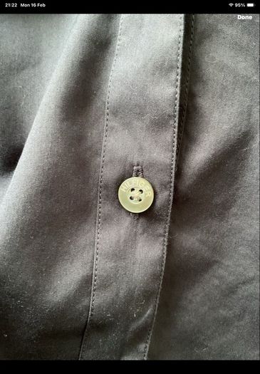 shirt Tommy Hilfiger size us 8 uk 12 navy grandfather collar