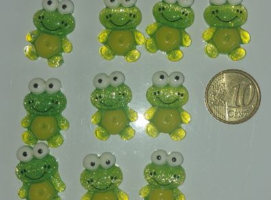 Frog Resin Cabochon pk.10
