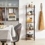 NEW SALE | Ladder Shelf,5-Tier Storage Shelves,Small Bookshelf,Shelving Unit with Metal Frame,Vintage Industrial Plant Display Stand,Bookcase for Living Room, Home Office Image 6