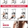 Power Tower Pull-Up & Dip Station for Home Gym - Adjustable Height Range, 330LBS Capacity with Anti-Slip Suction Cups H-Steel Base Power Rack Image 3