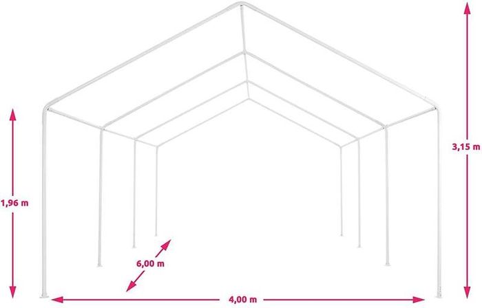 Gazebo Marquee 6 X 4 M, 100% Waterproof, With 4 Side Walls