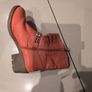 Top Or Orange Ankle Boots.  S.39-6.  New. Have Been Stored Away. Image 4