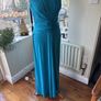 Issa London Turquoise with Flattering neckline Maxi Dress Size 10 Image 4