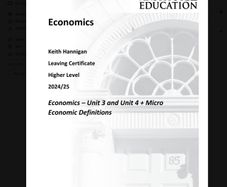 Leaving Cert Economics Institute Notes