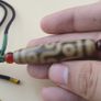 Vintage 9 Eyes Himalayan Tibetan Agate Dzi Bead Amulet Pendant Necklace Image 5