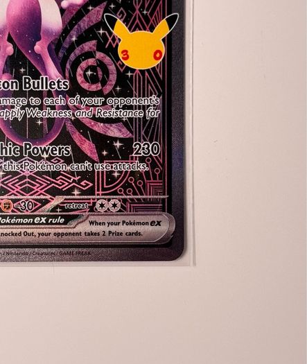 Pokemon TCG 30th Celebration Mewtwo Ex 151/128 Special Illustration Rare English