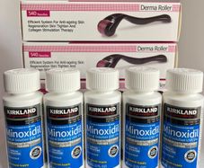 KIRKLAND Minoxidil 5%. Beard & Hair Regrowth Treatment. Derma Roller also available.