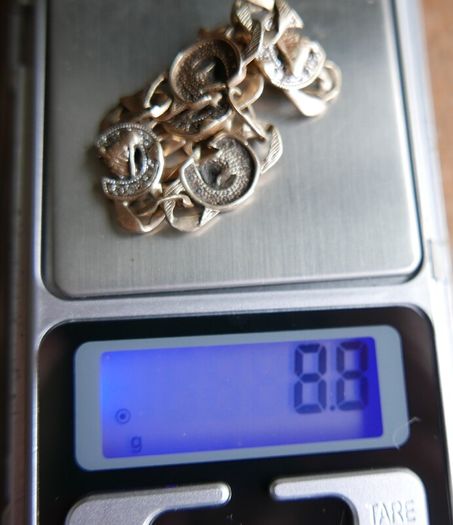 Vintage 9c 375 Solid Yellow Gold Solid Diamonds Cut Horse Shoe with Horses Head Link Bracelet L-6" 8,8 g