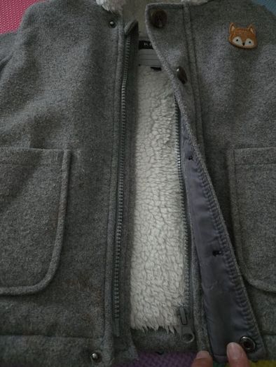 Warm neutral baby/toddler coat size 2