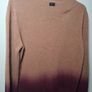 mens 7 for All Mankind wool jumper crew neck overdyed camel burgundy Size SMALL Image 9