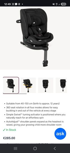 Joie 3 i-spin 360 sofix