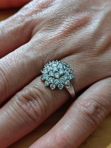 Sterling Silver Ring - Size M - Stamped for Silver (S11)