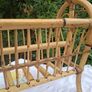 Vintage Bamboo and Rattan Magazine Rack Image 6