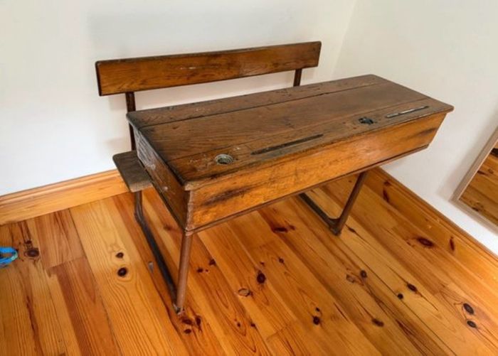 old school double desk