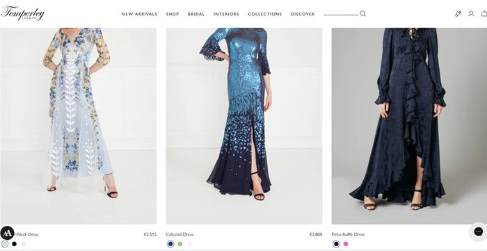 Temperley London Navy Silk Embellished Sz 12UK - Rrp 950