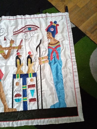 Egyptian applique tapestries wall hangings
