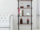 BRAND NEW 4-Tier Display Shelf Wall-Mounted Storage Stands Multipurpose Metal Display Rack