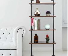 BRAND NEW 4-Tier Display Shelf Wall-Mounted Storage Stands Multipurpose Metal Display Rack