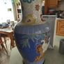 Vintage 20 inches tall hand painted Oriental Asian Large Pottery Vase Image 2