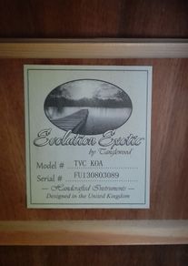 REDUCES Tanglewood Tvc Koa Semi Acoustic REDUCED