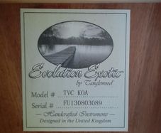 REDUCED for quick sale Tanglewood Tvc Koa Semi Acoustic REDUCED