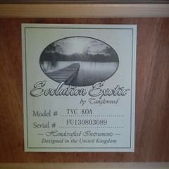 REDUCES Tanglewood Tvc Koa Semi Acoustic REDUCED