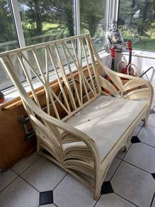 Wicker furniture.