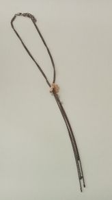 Necklace with Crochet Flower and Beads
