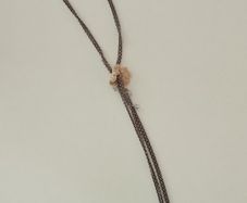 Necklace with Crochet Flower and Beads