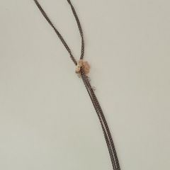 Necklace with Crochet Flower and Beads