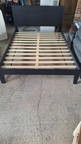 double bed frame and matching bedside tables