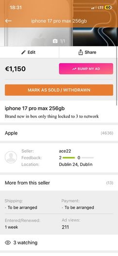 iphone 18 pro max 256gb