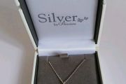 Silver by Absolute Sterling Silver Initial O CZ Disc Pendant Necklace New Boxed  CAN POST