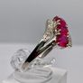 African Ruby & Natural Zircon Bypass Ring in Platinum Overlay Sterling Silver Image 5