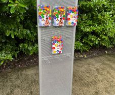 Large Silver Shop Display Stand With Hooks