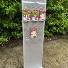 Large Silver Shop Display Stand With Hooks