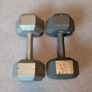 Pair of solid case iron dumbbells Image 2