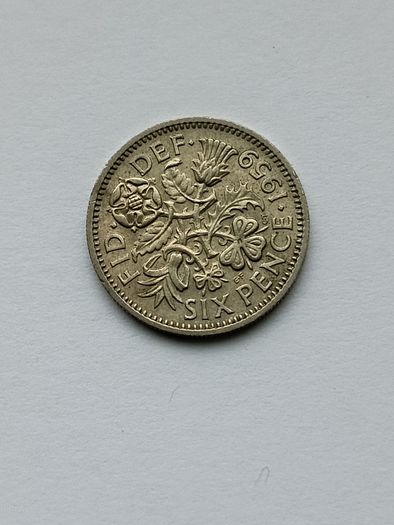 1959 Great Britain Sixpence from the United Kingdom