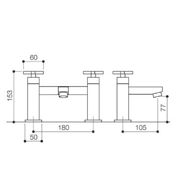 Mayfair Ice Quad Bath Filler Tap