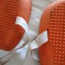Heavy-Duty Rubber Work Knee Pads (Bright Orange) Image 2