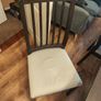 IKEA Extendable Dining Table (Black-Brown) & 4 Padded Chairs Image 5