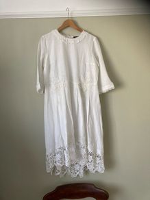 French Connection White Midi Dress